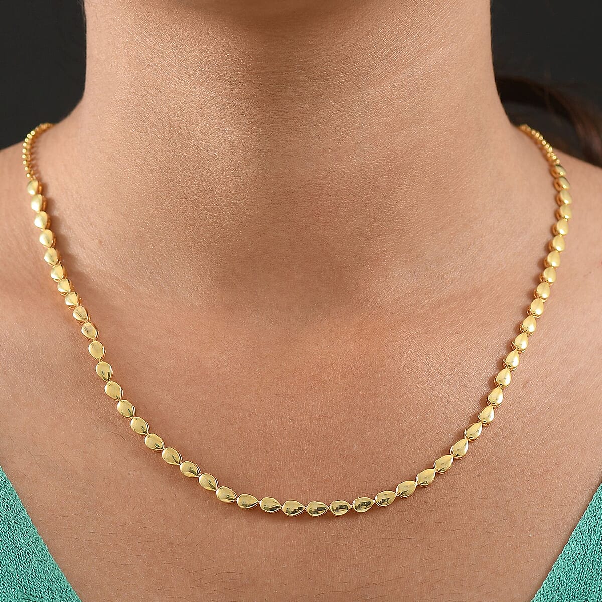 Doorbuster EverTrue Bronzella Collection Dewdrop Harmony Necklace in 18K YG Plated Bronze 18-20 Inches image number 2