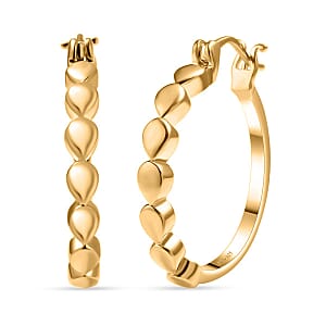 EverTrue Bronzella Collection Dewdrop Harmony Hoop Earrings in 18K YG Plated Bronze