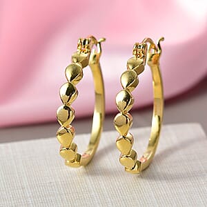EverTrue Bronzella Collection Dewdrop Hoop Earrings in 18K YG Plated Bronze
