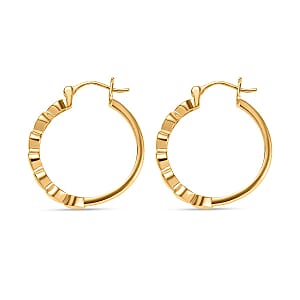 EverTrue Bronzella Collection Dewdrop Hoop Earrings in 18K YG Plated Bronze