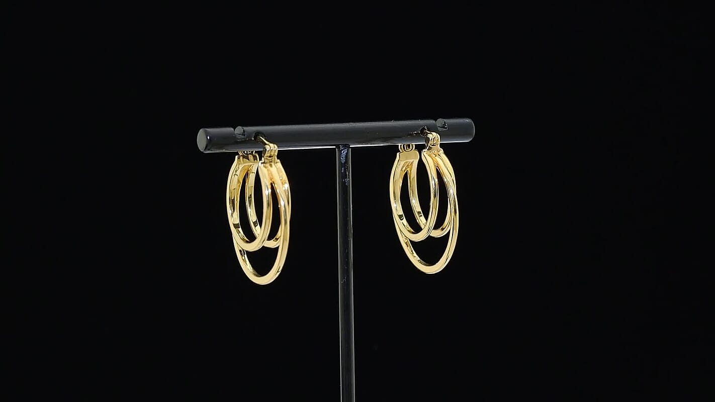 EverTrue Bronzella Collection Eternal Loop Earrings in 18K YG Plated Bronze