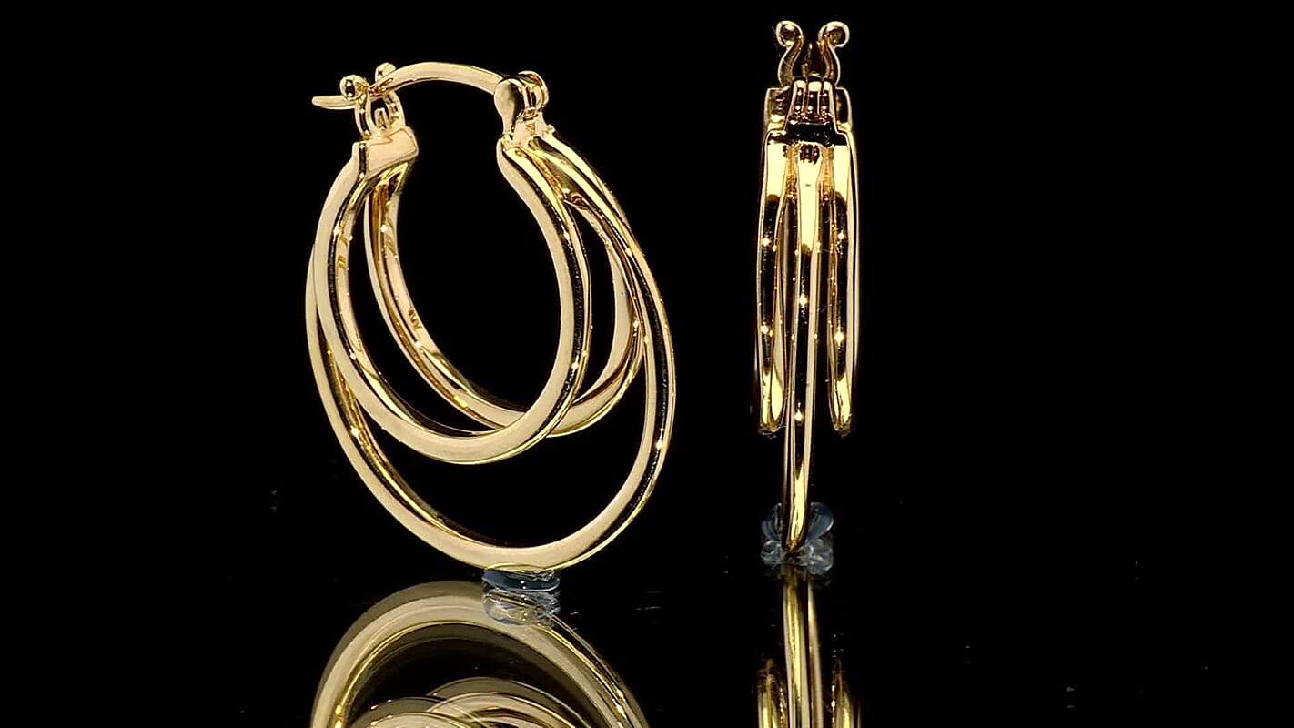 EverTrue Bronzella Collection Eternal Loop Earrings in 18K YG Plated Bronze