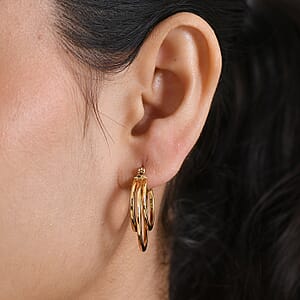 EverTrue Bronzella Collection Fancy Earrings in 18K YG Plated Bronze