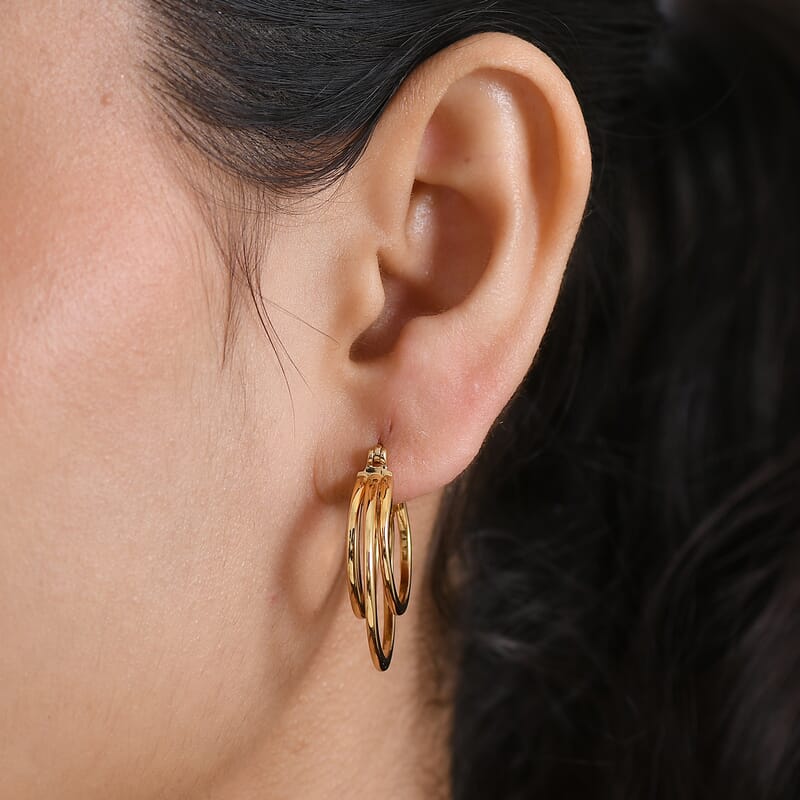 EverTrue Bronzella Collection Eternal Loop Earrings in 18K YG Plated Bronze