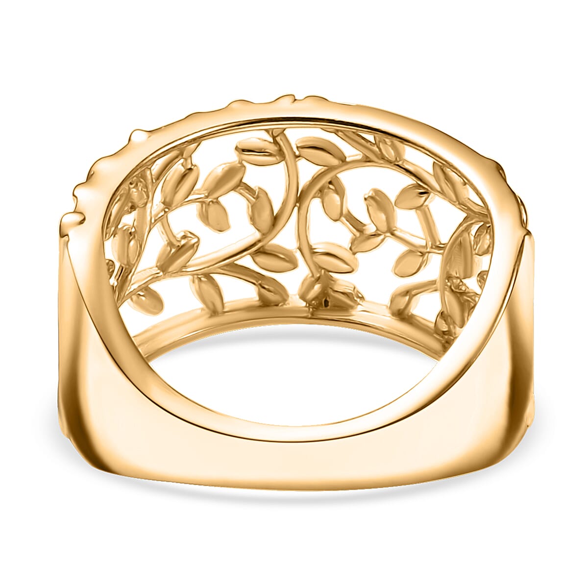 EverTrue Bronzella Collection Leaf Whisper Ring in 18K YG Plated Bronze (Size 7.0)