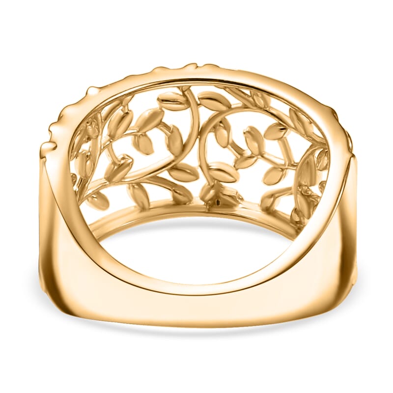EverTrue Bronzella Collection Leaf Whisper Ring in 18K YG Plated Bronze (Size 7.0)