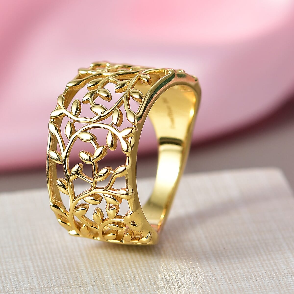 EverTrue Bronzella Collection Leaf Whisper Ring in 18K YG Plated Bronze (Size 9.0) image number 1