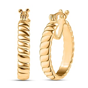 EverTrue Full Hoop Earrings 18K YG Plated Bronze
