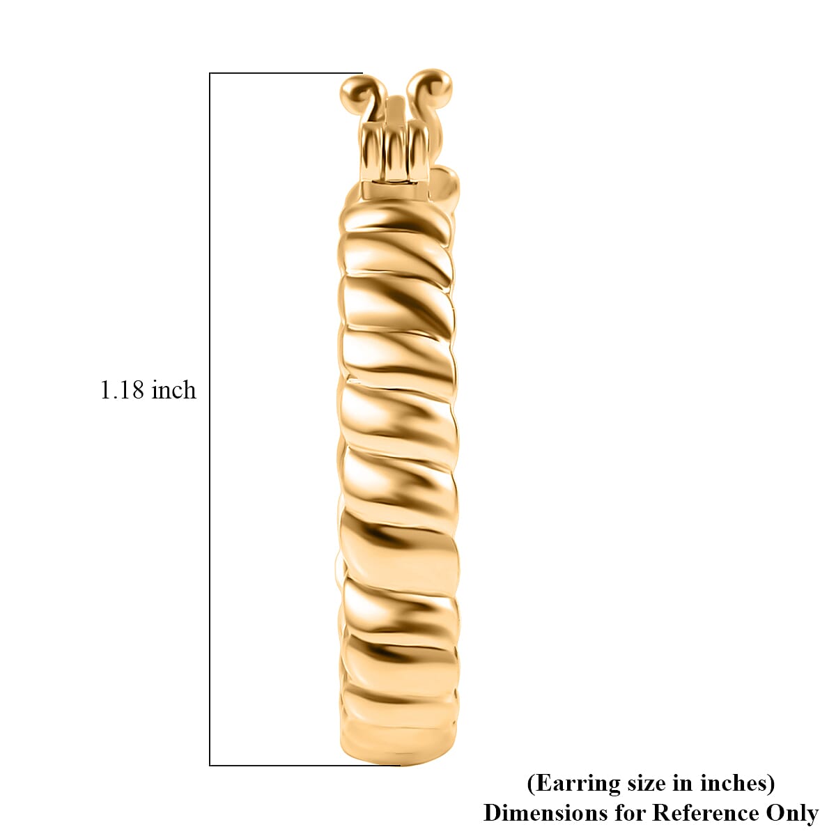 EverTrue Full Hoop Earrings 18K YG Plated Bronze image number 4