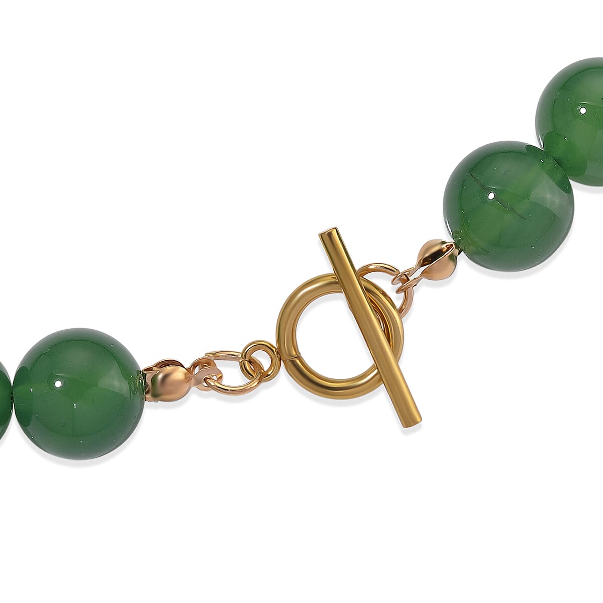 EverTrue Verde Onyx, Baroque White Shell Pearl and Simulated Diamond 405.00 ctw Necklace in ION Plated YG Stainless Steel 20 Inches image number 5