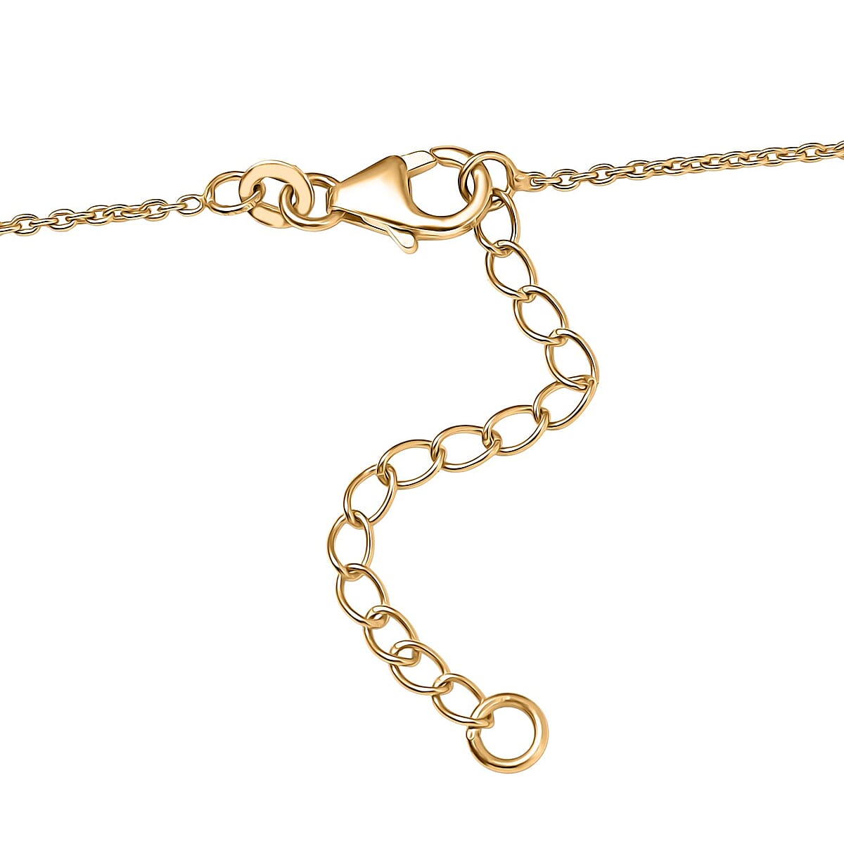 D'Joy Passport to Israel Niassa Ruby (FF) and White Zircon 5.80 ctw Necklace in 18K Vermeil Yellow Gold Over Sterling Silver 18 Inches image number 4