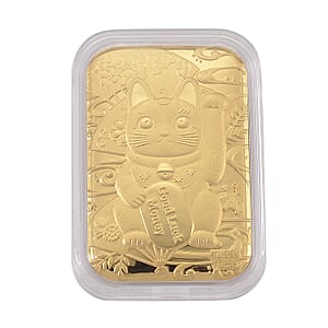 Doorbuster 24K Golden Lucy Money Cat Emboss Sheet 31x45.5mm 10mg