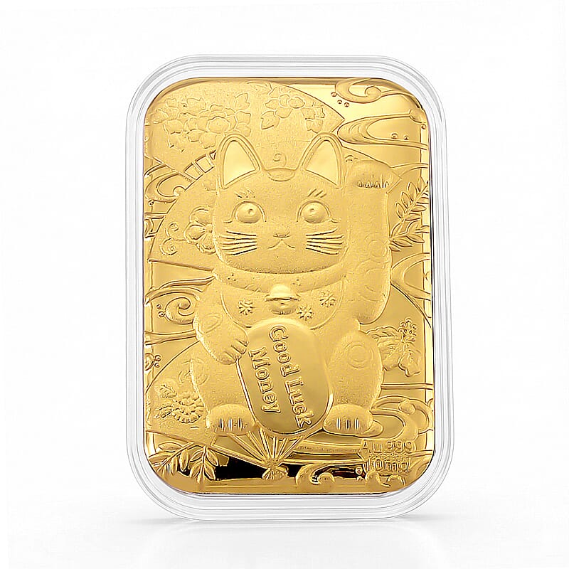 Lucy Money Cat 24k Gold Embossed Sheet 10mg