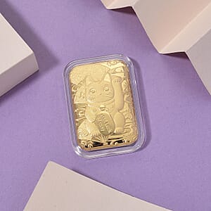 Doorbuster 24K Golden Lucy Money Cat Emboss Sheet 31x45.5mm 10mg