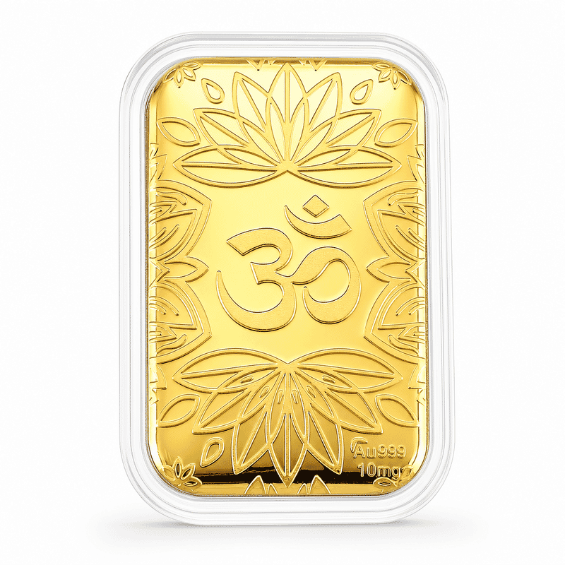 Chakras Om Lotus 24k Gold Embossed Sheet 10mg