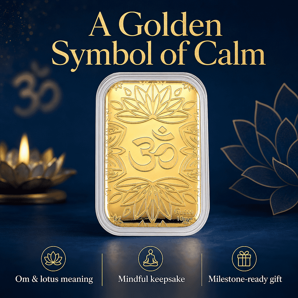 Chakras Om Lotus 24k Gold Embossed Sheet 10mg