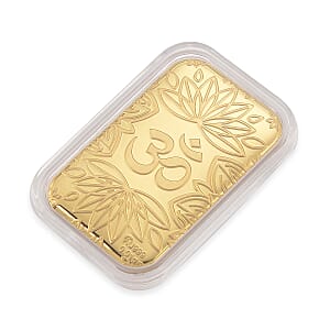 Doorbuster 24K Golden Chakras Om Luminous Lotus Emboss Sheet 10mg (31x45.5mm)