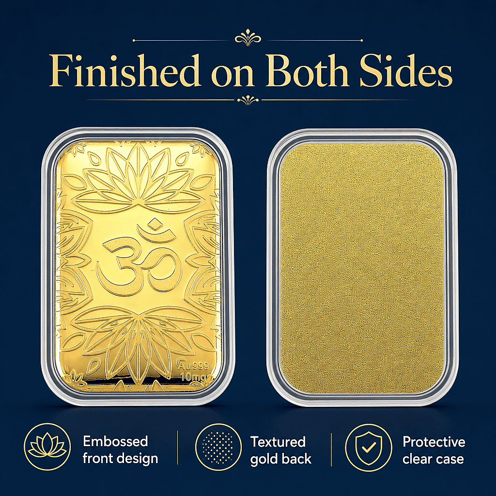 Chakras Om Lotus 24k Gold Embossed Sheet 10mg
