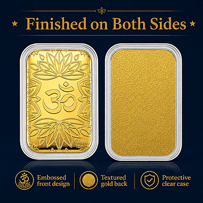 Chakras Om Lotus 24k Gold Embossed Sheet 10mg