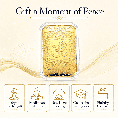 Chakras Om Lotus 24k Gold Embossed Sheet 10mg