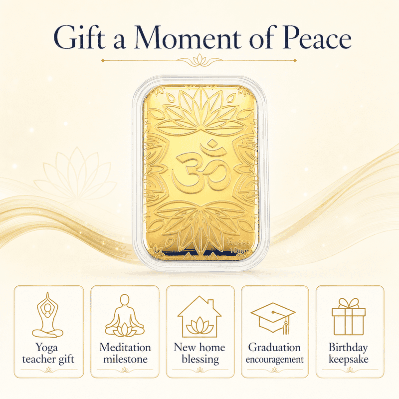 Chakras Om Lotus 24k Gold Embossed Sheet 10mg
