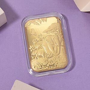  24K Golden Elephant Family Emboss Sheet 10mg (Del. in 8-10 Days)