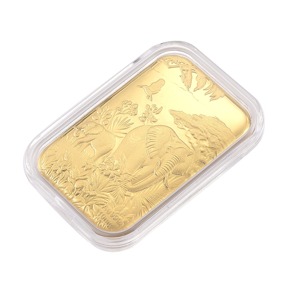 Doorbuster 24K Golden Elephant Family Emboss Sheet 10mg (Del. in 8-10 Days) image number 2