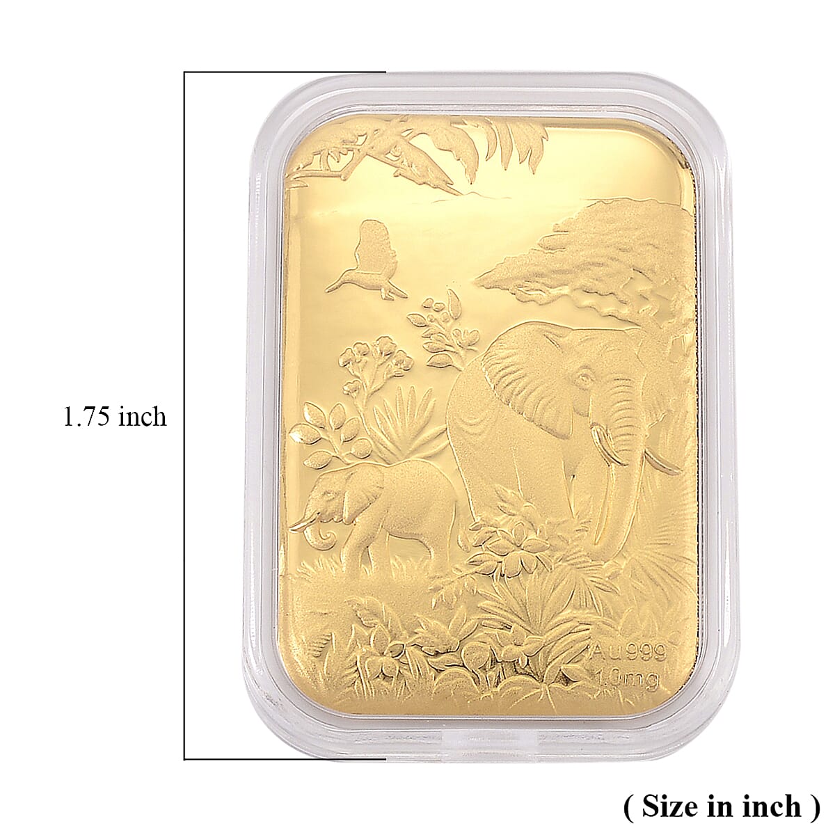  24K Golden Elephant Family Emboss Sheet 10mg (Del. in 8-10 Days)