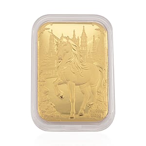 24K Yellow Golden Unicorn Emboss Sheet 10mg