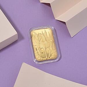 24K Yellow Golden Unicorn Emboss Sheet 10mg