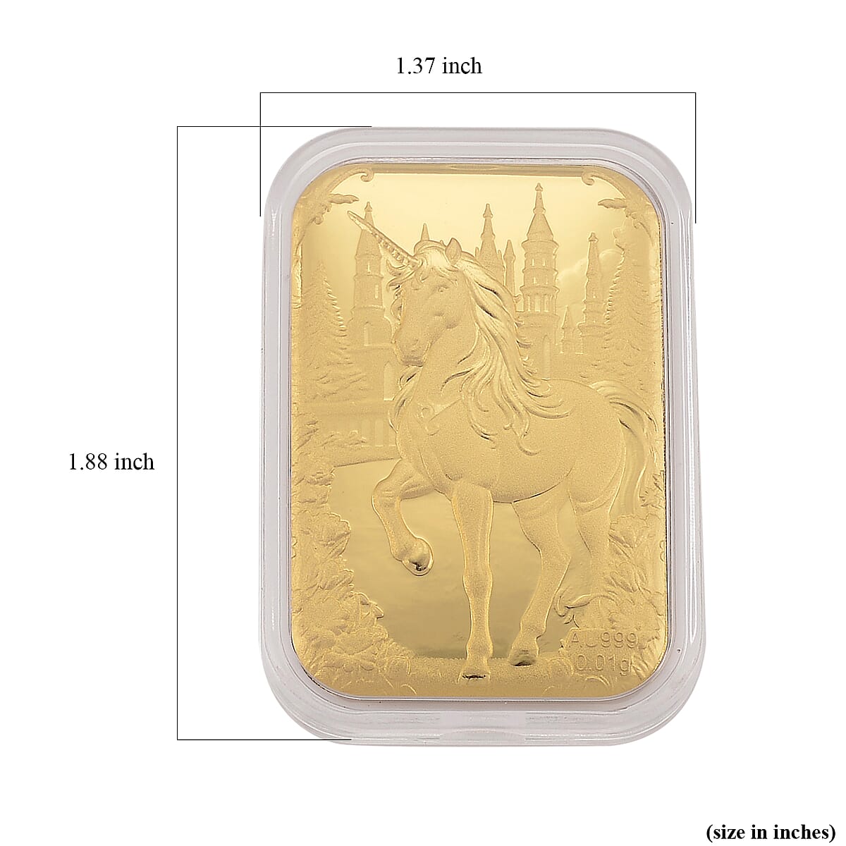 24K Yellow Golden Unicorn Emboss Sheet 10mg image number 4