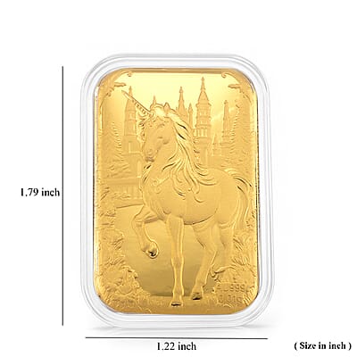 24K Yellow Gold Unicorn Embossed Sheet (31x45.5mm) 10mg