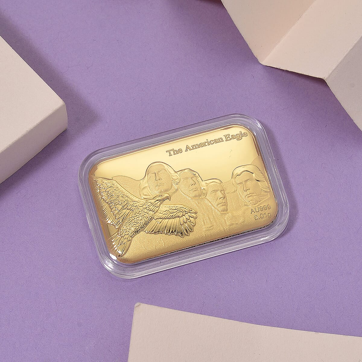24K Yellow Gold The American Eagle Freedom's Flight Emboss Sheet 10mg image number 1