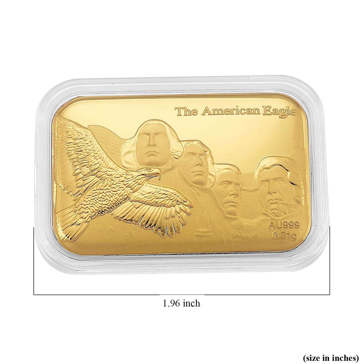 24K Yellow Gold The American Eagle Freedom's Flight Emboss Sheet 10mg