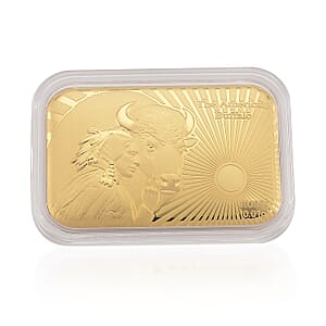 24K Yellow Golden The American Buffalo Legacy Emboss Sheet 10mg