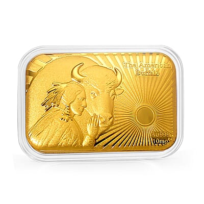 24K Gold American Buffalo - Legacy of Strength Embossed Sheet (31x45.5mm) 10mg - Product card gallery slide 1 (10178270986553)