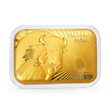 24K Gold American Buffalo - Legacy of Strength Embossed Sheet (31x45.5mm) 10mg - Product card gallery slide 1 (10178270986553)