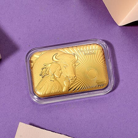 24K Gold American Buffalo - Legacy of Strength Embossed Sheet (31x45.5mm) 10mg - Product card gallery slide 2 (10178270986553)