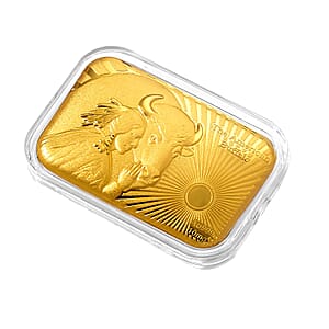 24K Gold American Buffalo - Legacy of Strength Embossed Sheet (31x45.5mm) 10mg