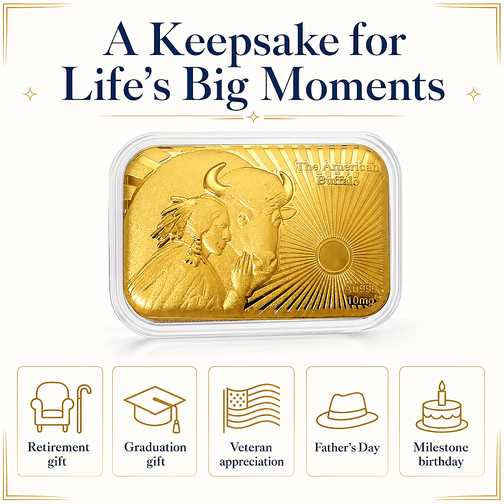 American Buffalo 24k Gold Embossed Sheet 10mg