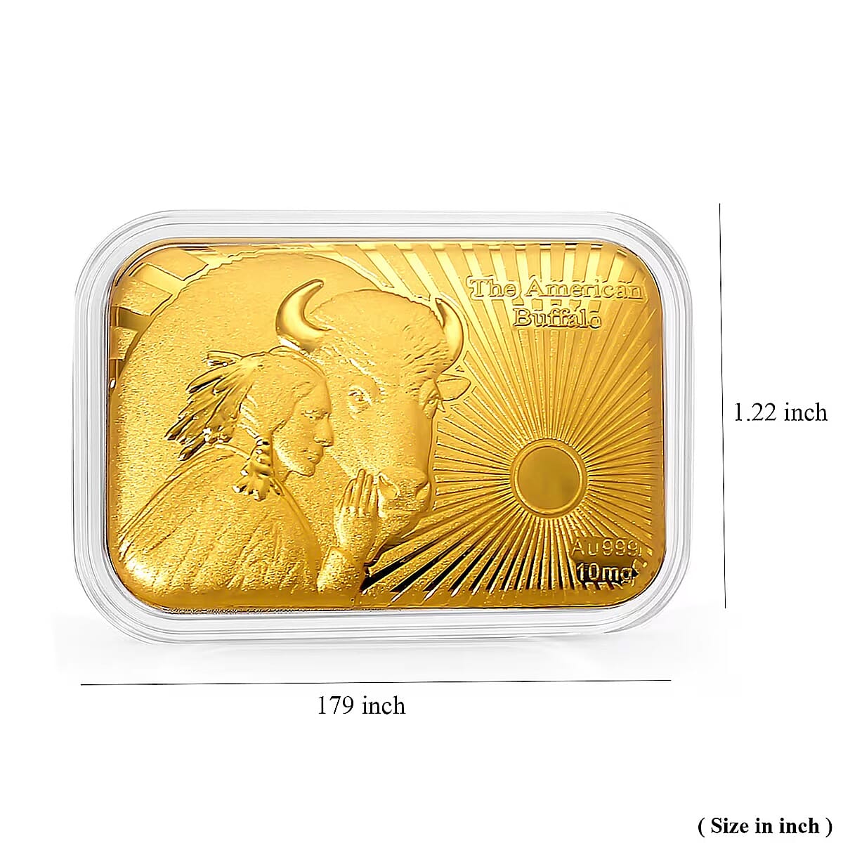 24K Gold American Buffalo - Legacy of Strength Embossed Sheet (31x45.5mm) 10mg image number 5