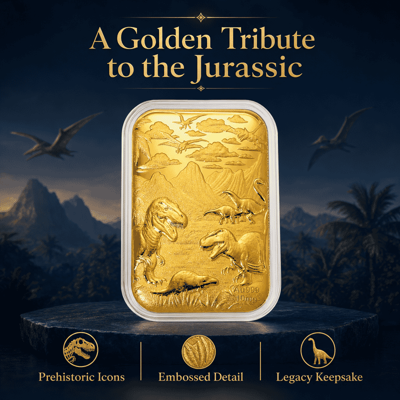 Dinosaurs 24k Gold Embossed Sheet 10mg