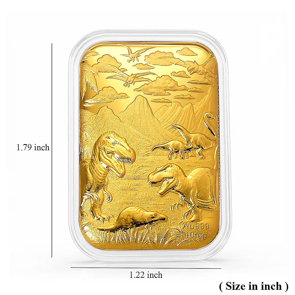 24K Gold Jurassic Legacy - Age of Dinosaurs Embossed Sheet (31x45.5mm) 10mg image number 5