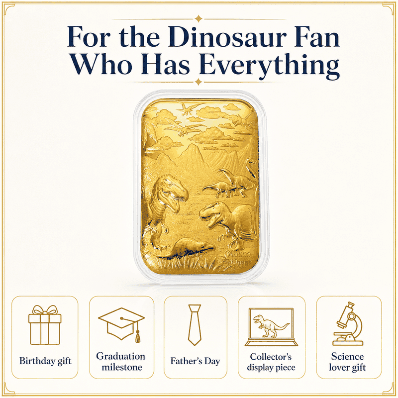 Dinosaurs 24k Gold Embossed Sheet 10mg