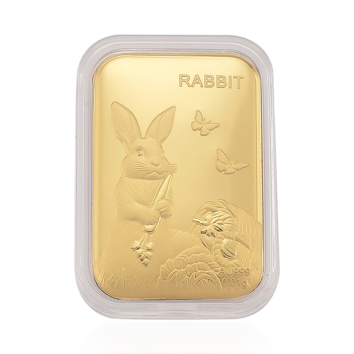 24K Yellow Golden Lunar Rabbit Emboss Sheet 10mg image number 0