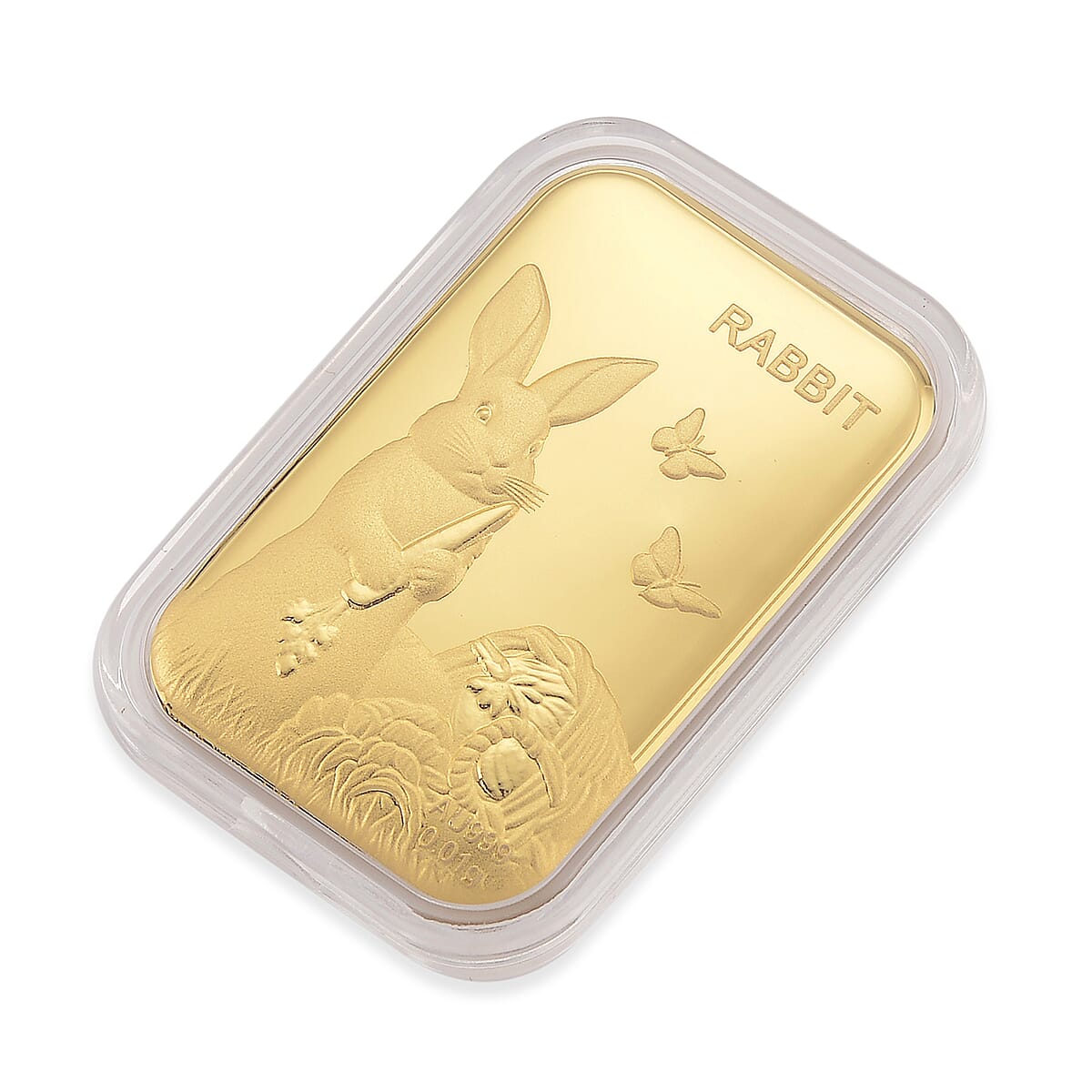 24K Yellow Golden Lunar Rabbit Emboss Sheet 10mg image number 2