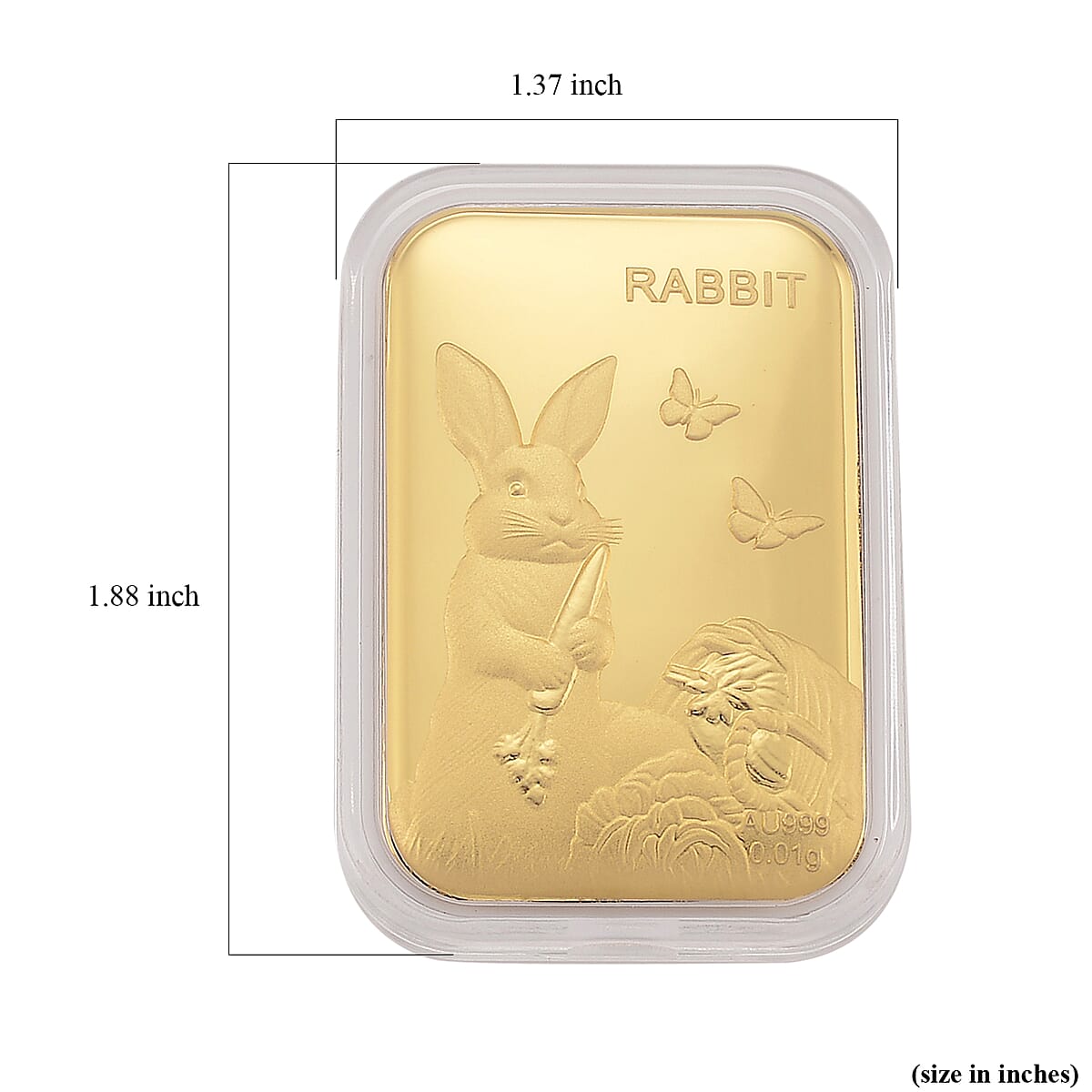 24K Yellow Golden Lunar Rabbit Emboss Sheet 10mg image number 4