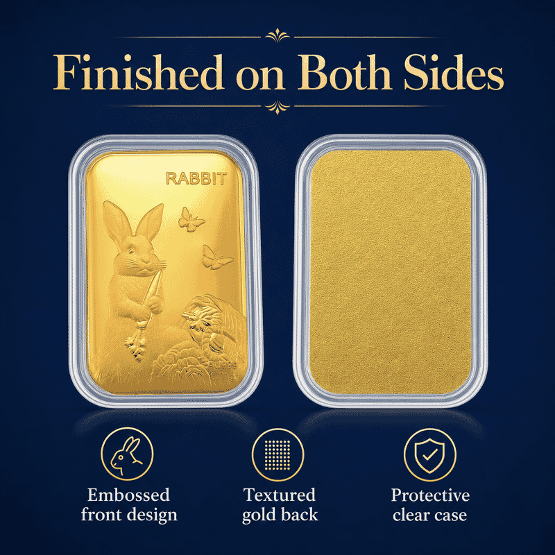 Lunar Rabbit 24k Gold Embossed Sheet 10mg