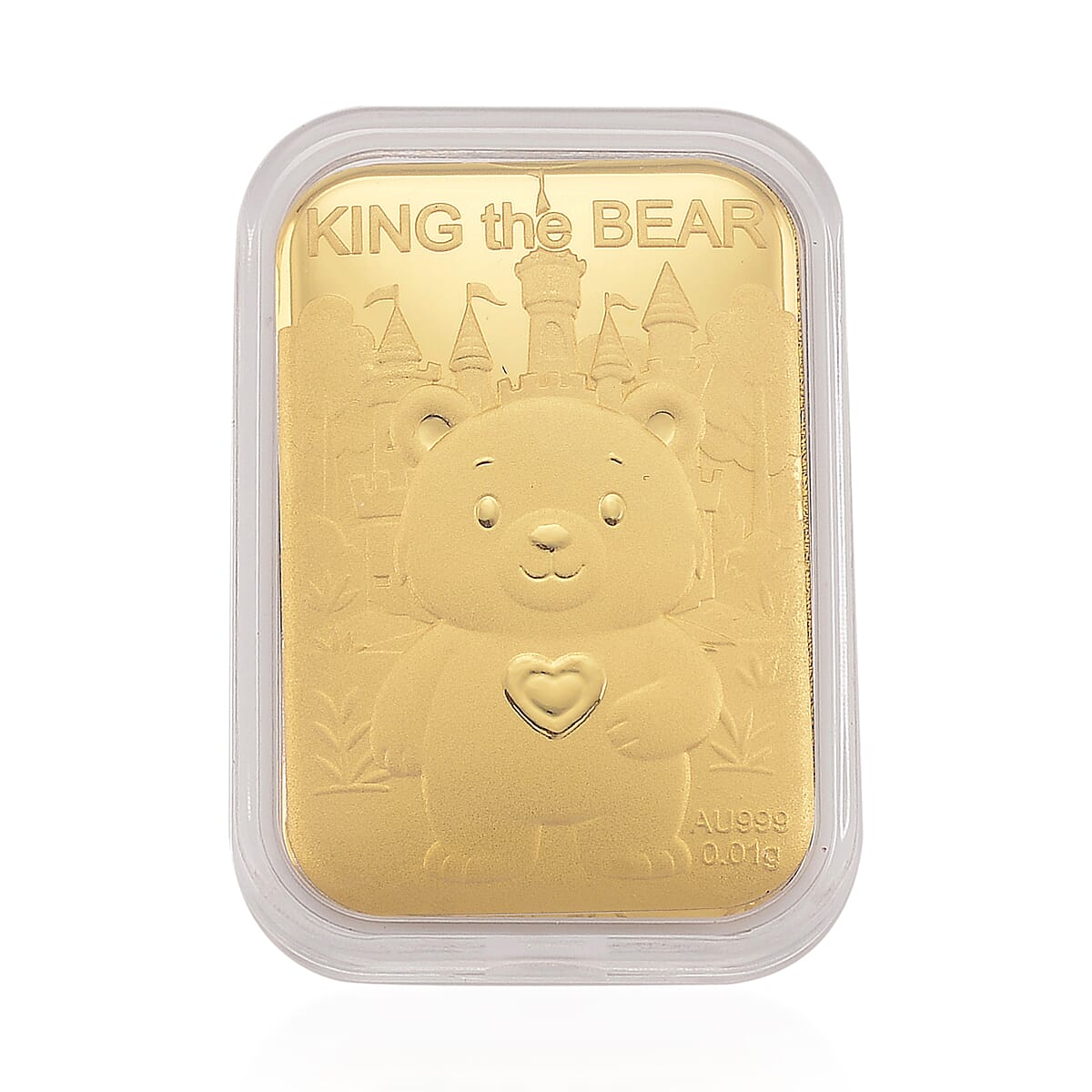 24K Yellow Golden King of Bear Emboss Sheet 10mg (Del. in 7-10 Days) image number 0