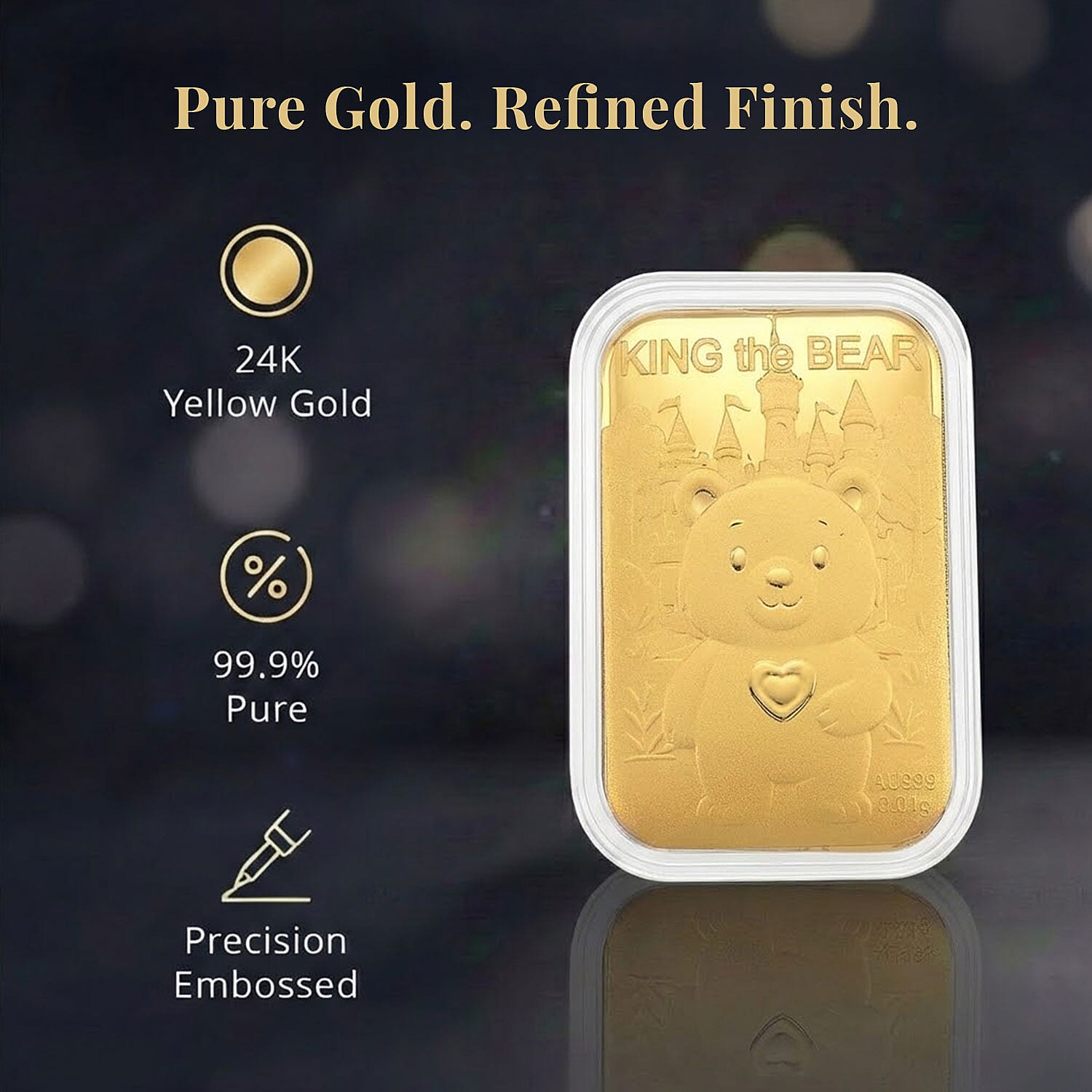 King of Bear 24k Gold Embossed Sheet 10mg